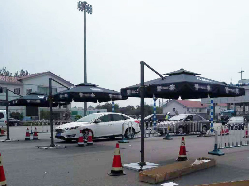 高速收費站專用遮陽崗亭傘場景圖