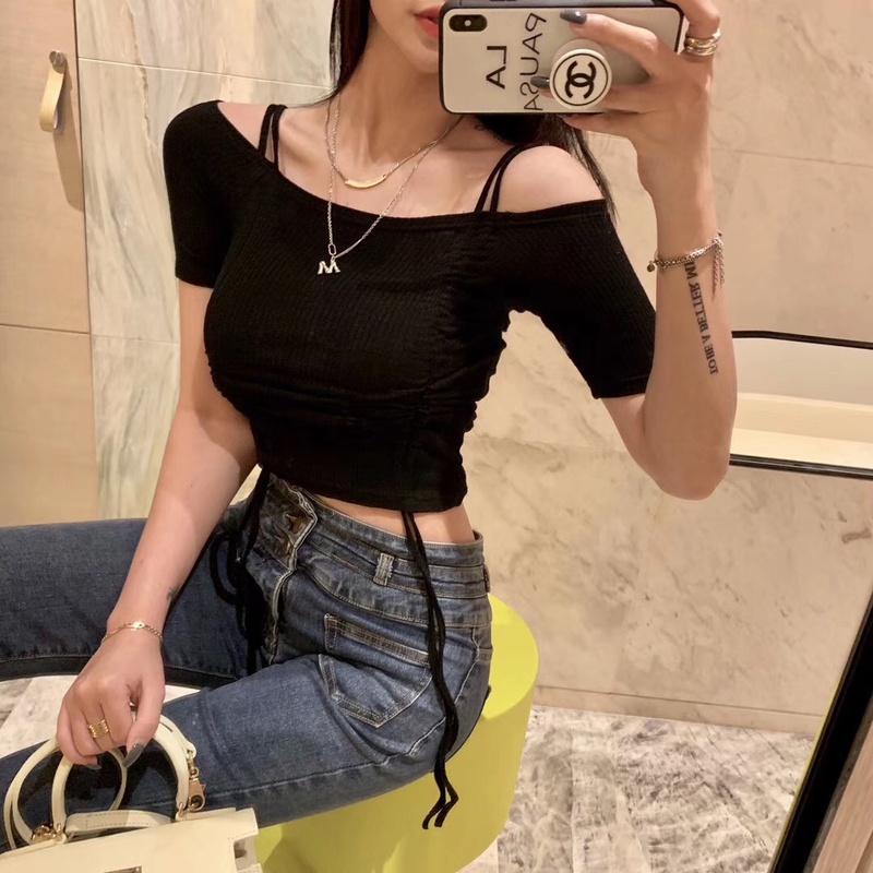 2018雪紡衫短袖女t恤_民族風t恤女試短袖刺繡衫_女式短袖t恤衫四十歲